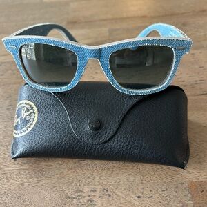 RARE Ray-Ban Wayfairer Blue Denim Sunglasses